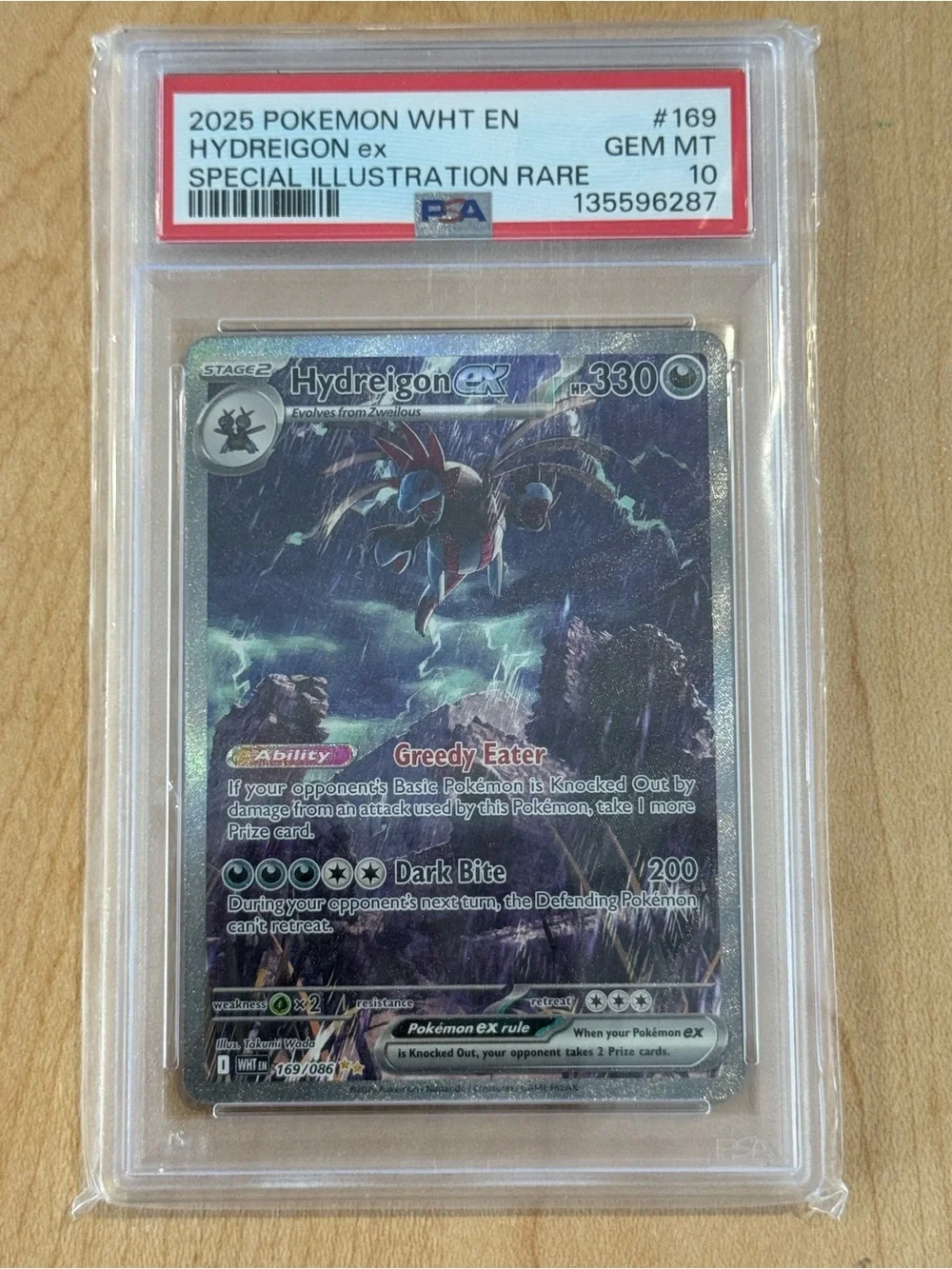 2025 Pokemon White Flare Hydreigon ex #169 SIR PSA 10 Gem Mint Alt Art
